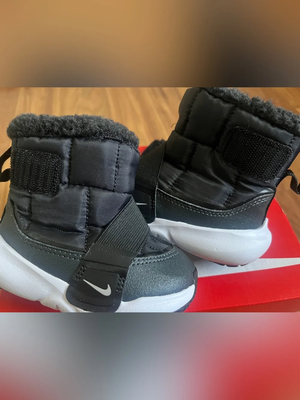 Nike Flex Advance Toddler Boots Black White Size 6 Winter Boots
